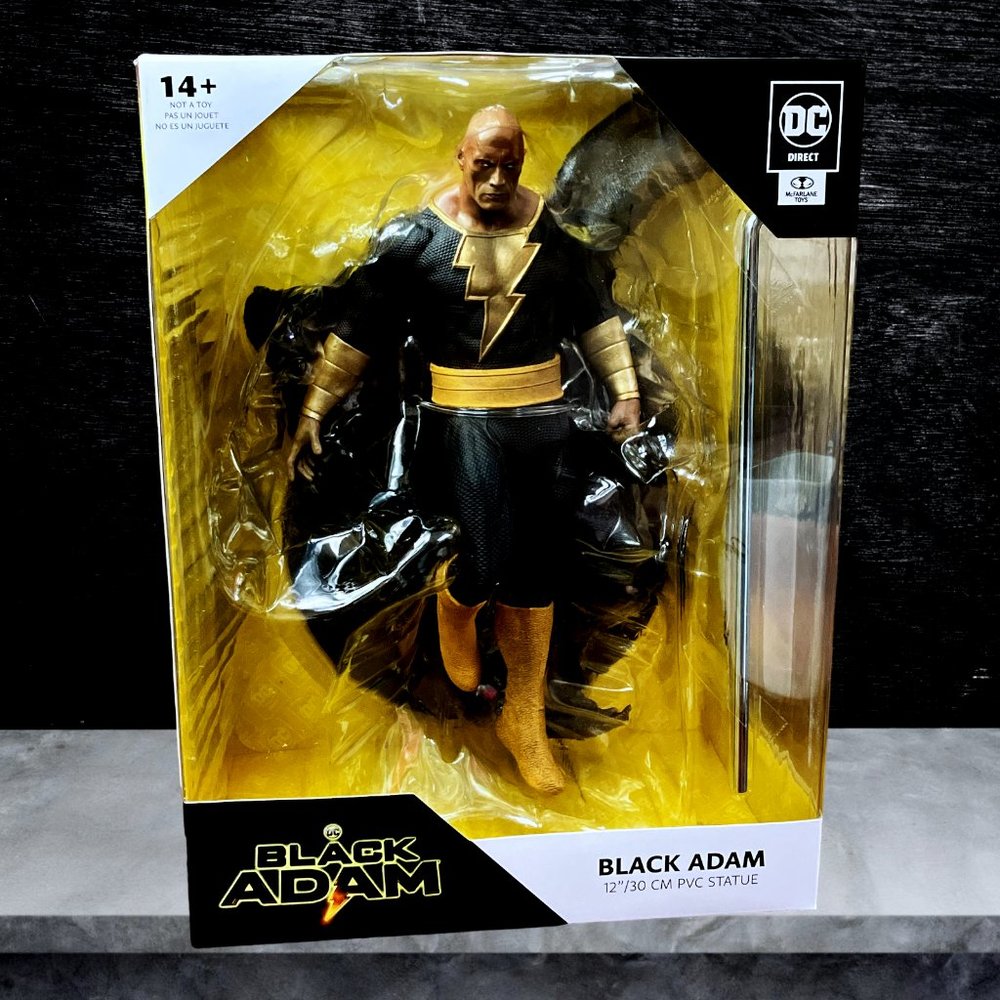 DC Direct PVC 12" Statue, Black Adam Figure, 1st Addition, 100% New Sealed